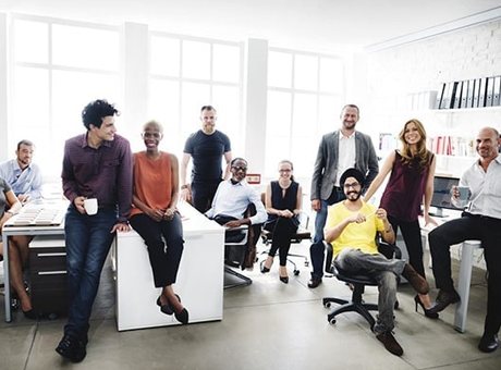 Colleagues enjoying a healthy, relaxed workday